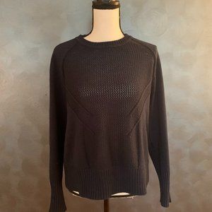 Athleta Navy Blue Open Weave Sweater Medium